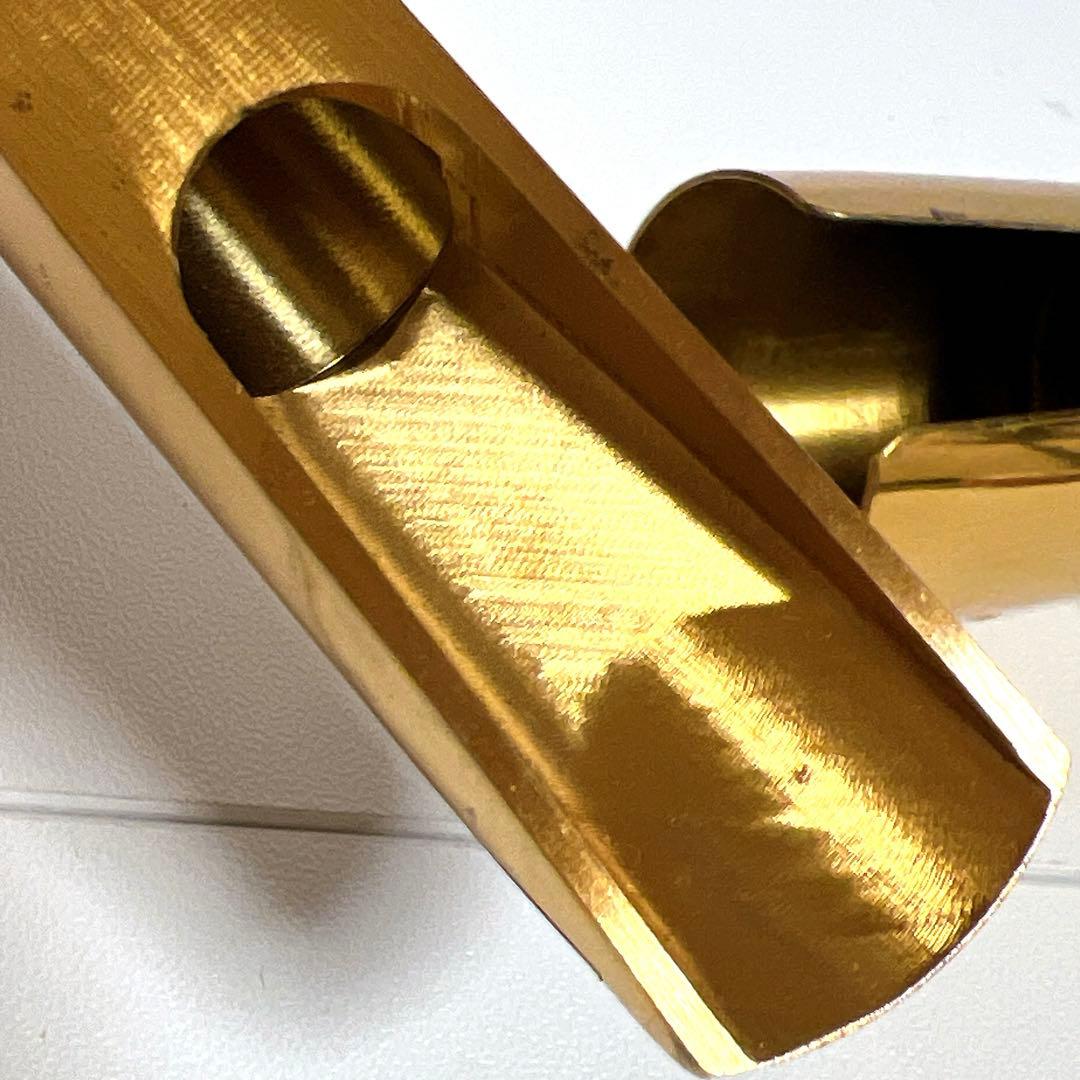 【良品】テナーサックス用 メタルマウスピース ゴールド　リガチャー　83g