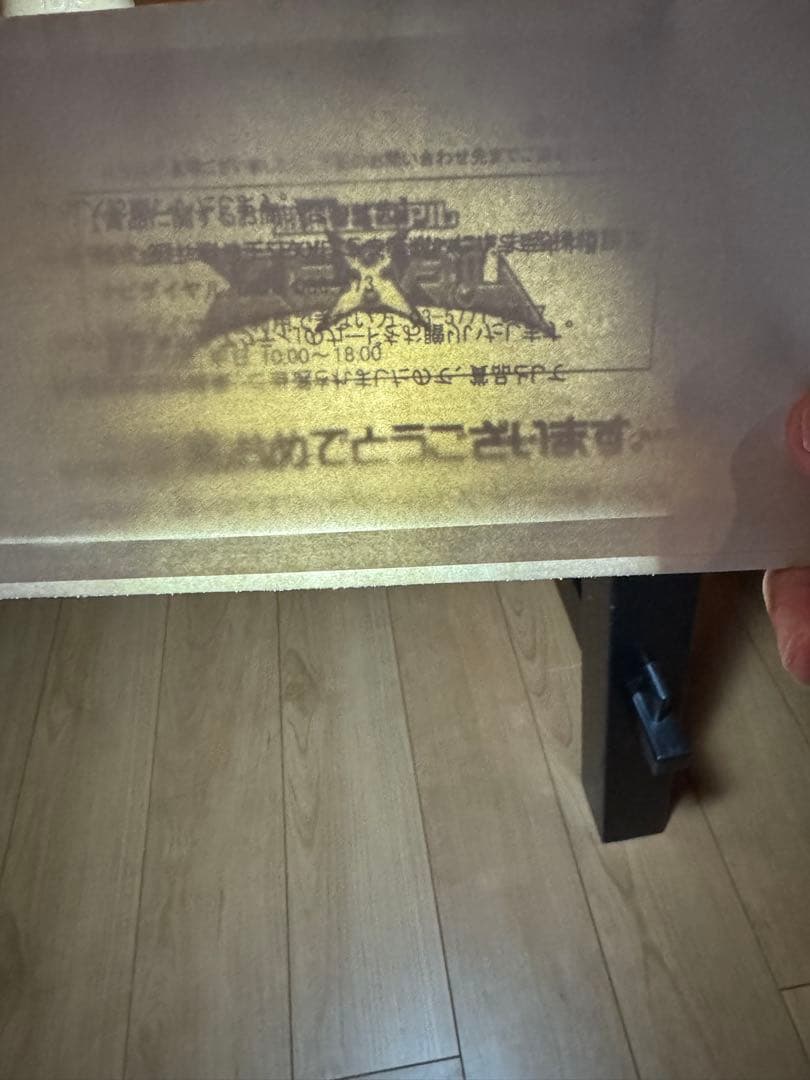 遊戯王　ホルアクティ　未開封　当選通知書