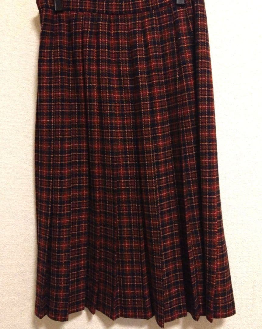 マーガレットハウエル　チェック柄ラップスカート