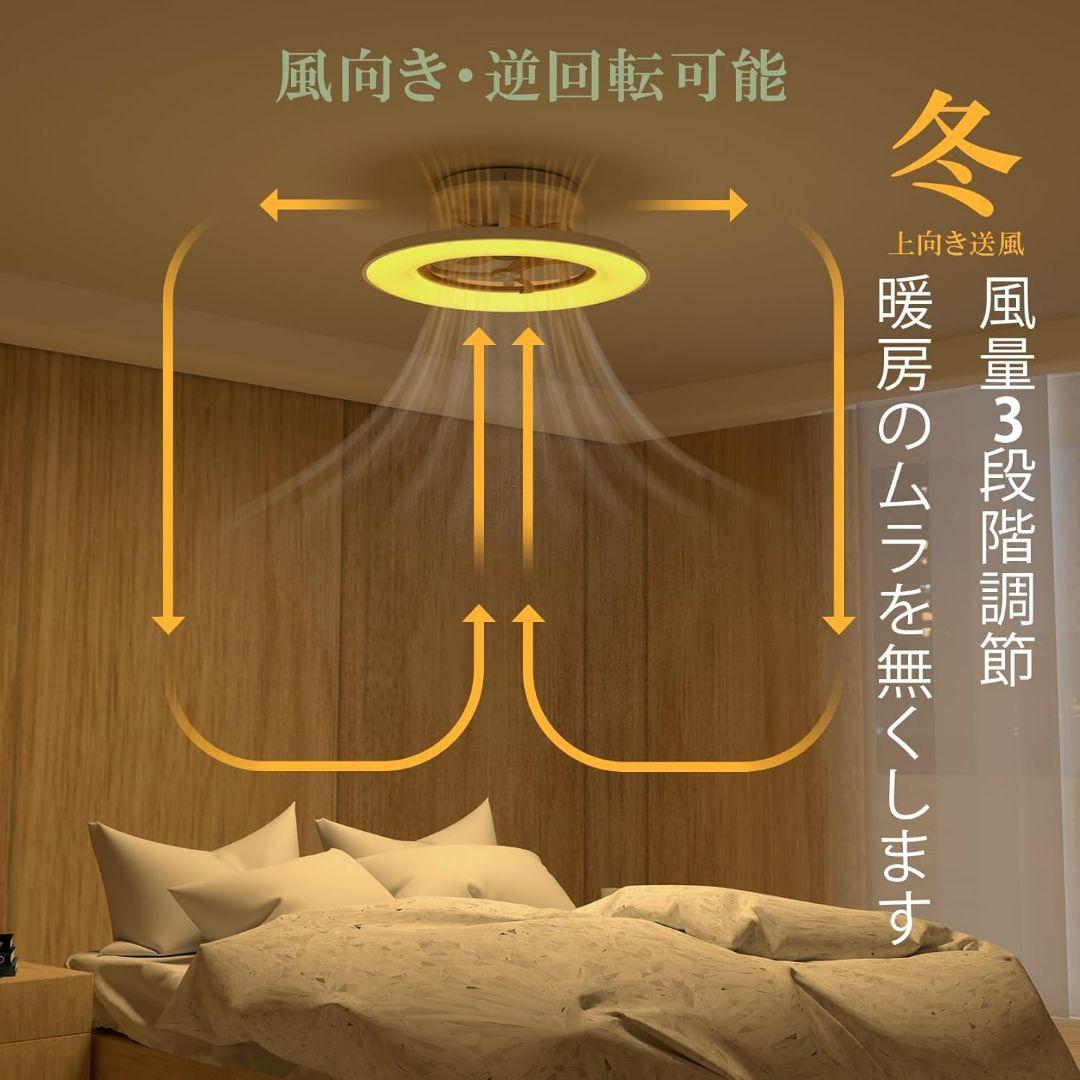 ファン 付 LED シーリングライト 〜10畳 用 木目調 リモコン付 未使用品