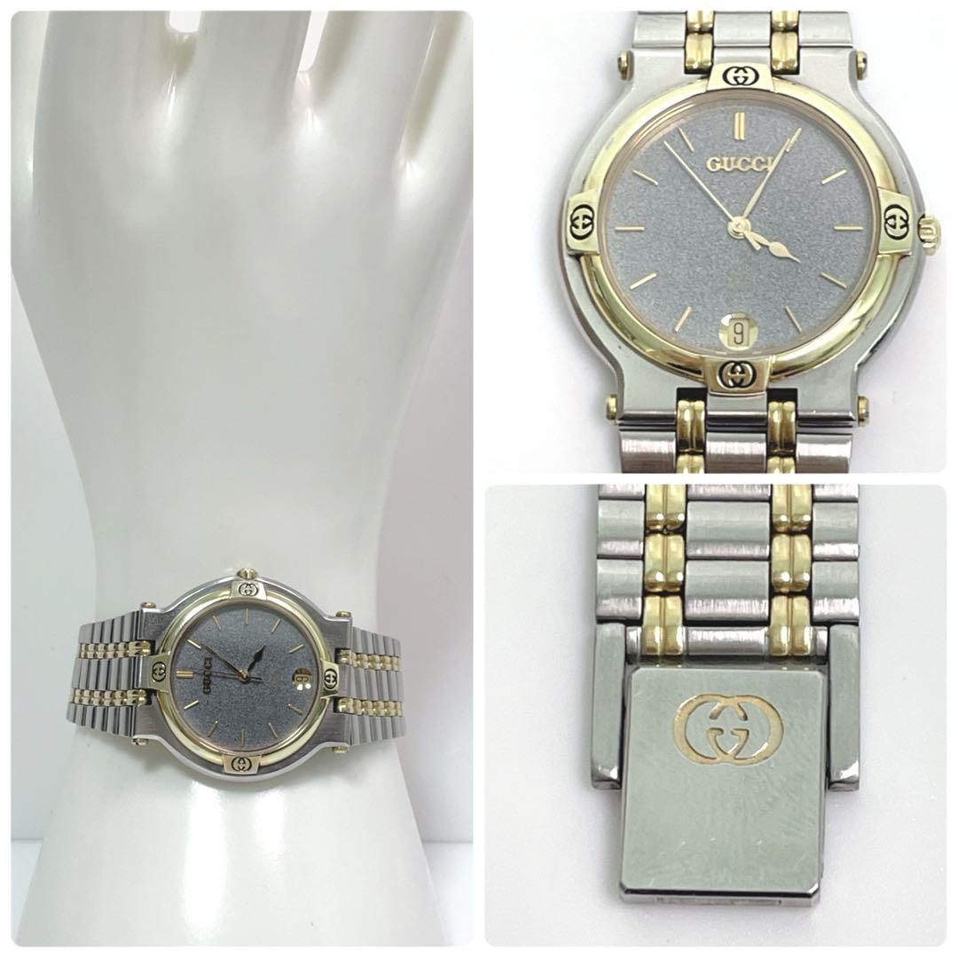 [極上品]GUCCI 9000M 腕時計 ケース グッチ 新品電池 保証書