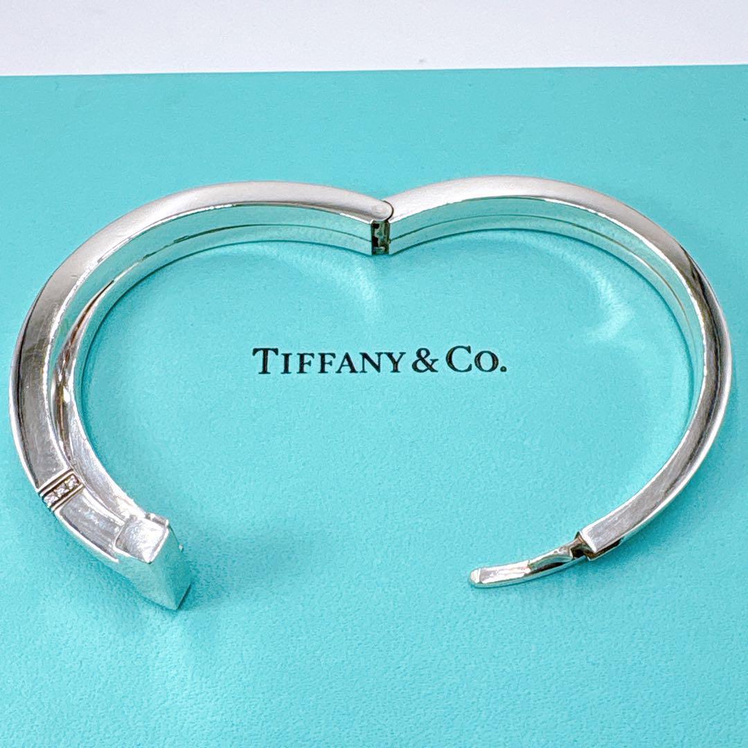美品レア ティファニー Tスクエア ラップ ブレスレット ダイヤ シルバー925