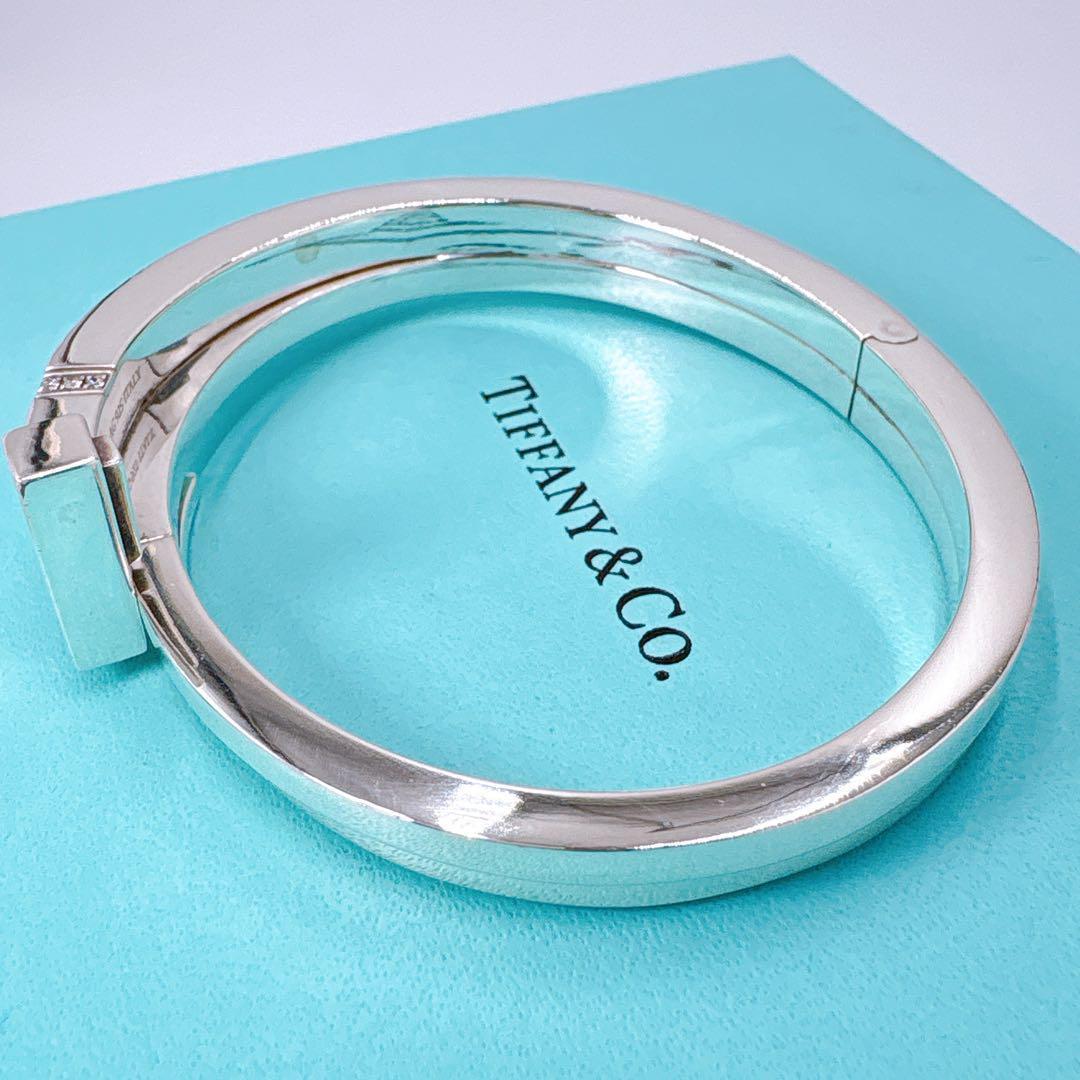 美品レア ティファニー Tスクエア ラップ ブレスレット ダイヤ シルバー925