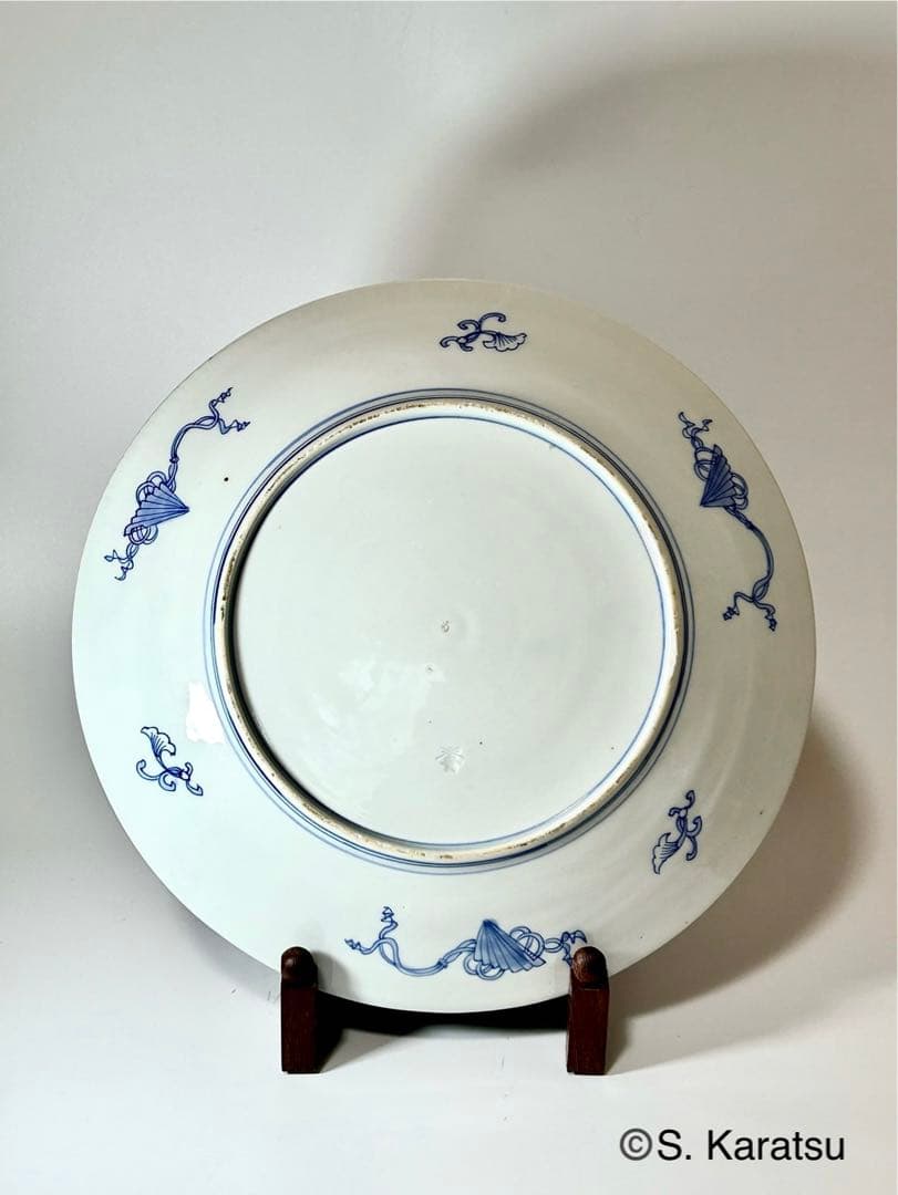 悲劇の精磁会社 染錦唐子鳳凰文大皿 明治伊万里 有田焼