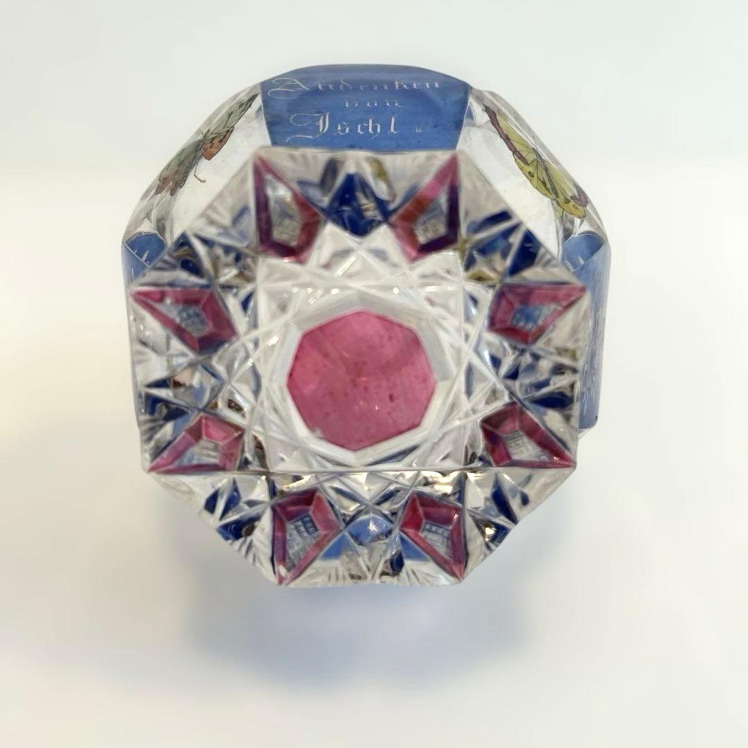 ボヘミアガラス デキャンタ 1930年代西洋 アンティーク クリスタルガラス