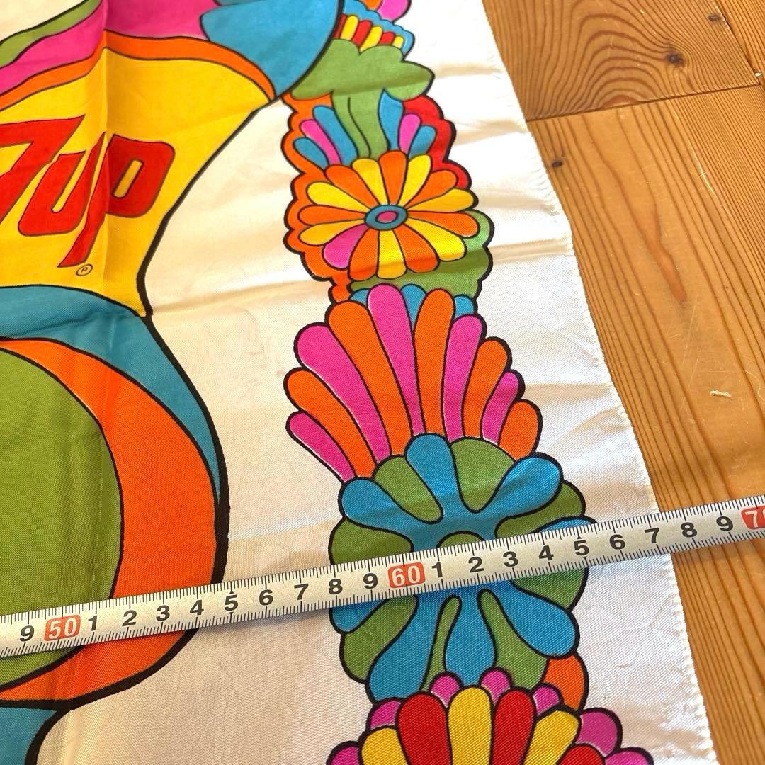 1969年　セブンアップ　ピーターマックス　スカーフ　バタフライ