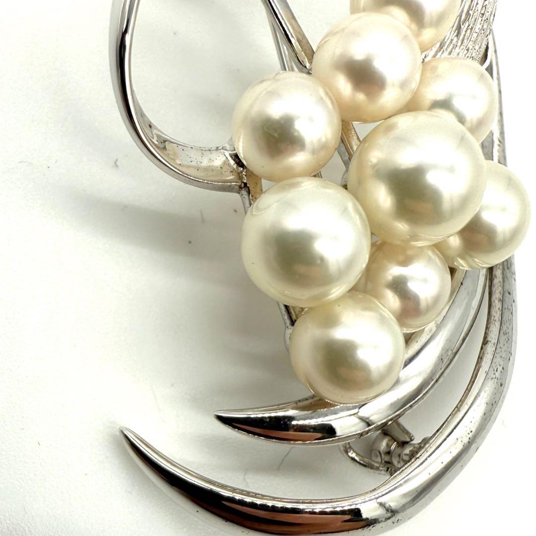 ★良品★MIKIMOTO ミキモト パール ブローチ 刻印あり シルバー製