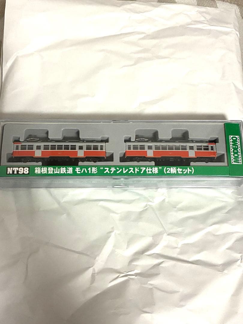 箱根登山鉄道モハ1形 ステンレスドア仕様(2輌セット) ライト点灯動力動作確認済