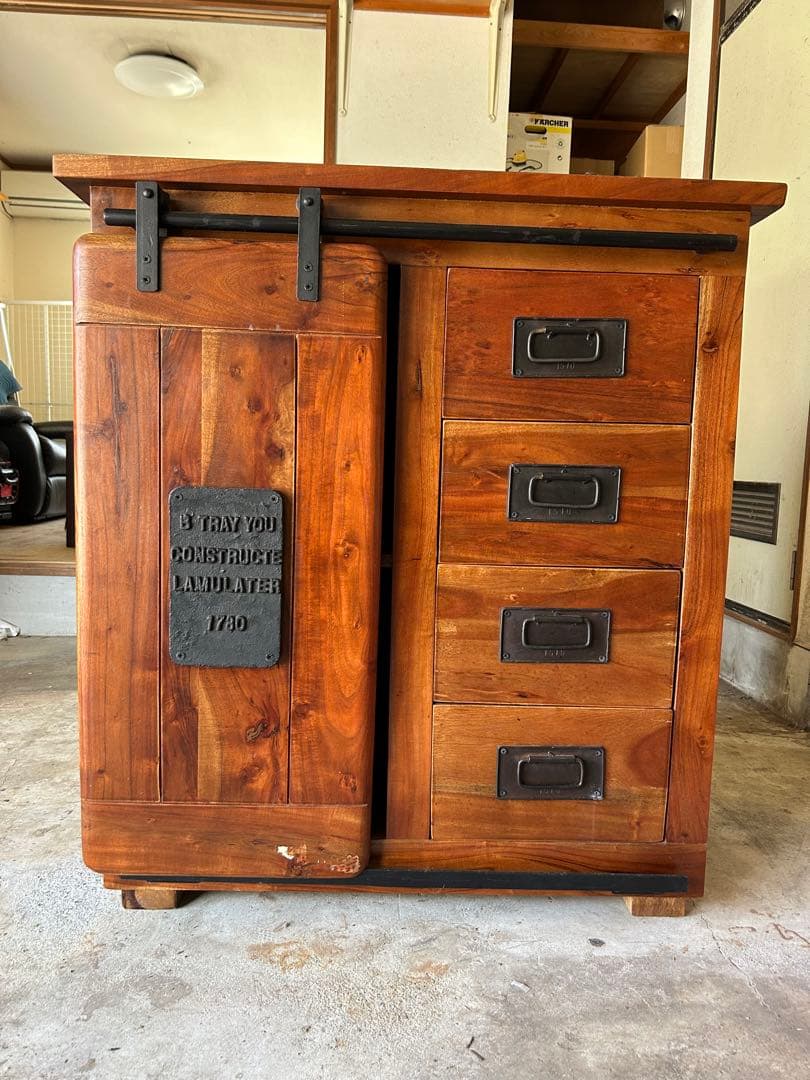 インダストリアル家具 キャビネット チェスト シェルフ ラック 棚 収納 木製