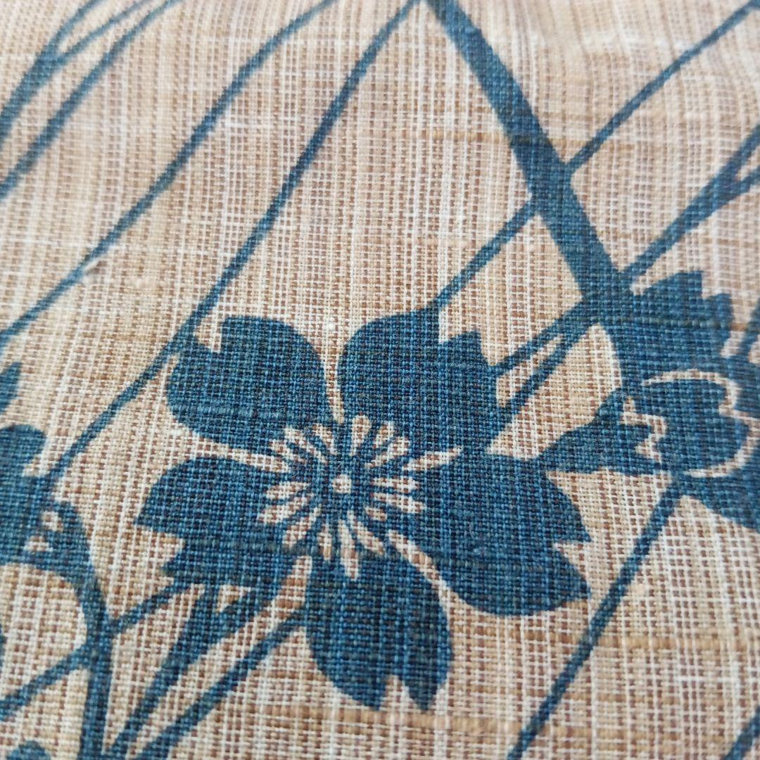 マ*ロ様 竺仙？　奥州小紋風　三越誂え　桜草模様　浴衣単品