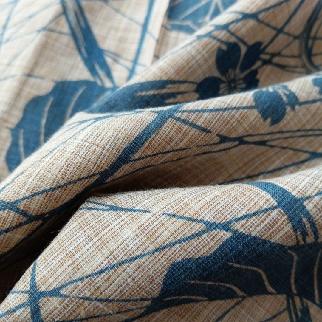 マ*ロ様 竺仙？　奥州小紋風　三越誂え　桜草模様　浴衣単品