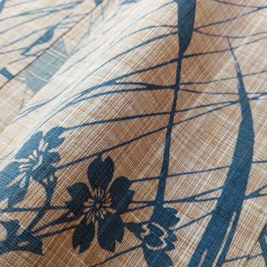 マ*ロ様 竺仙？　奥州小紋風　三越誂え　桜草模様　浴衣単品