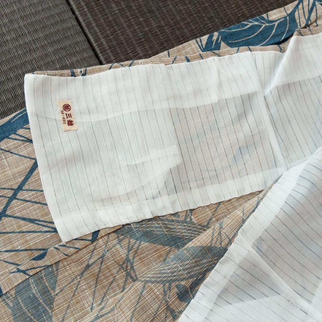 マ*ロ様 竺仙？　奥州小紋風　三越誂え　桜草模様　浴衣単品