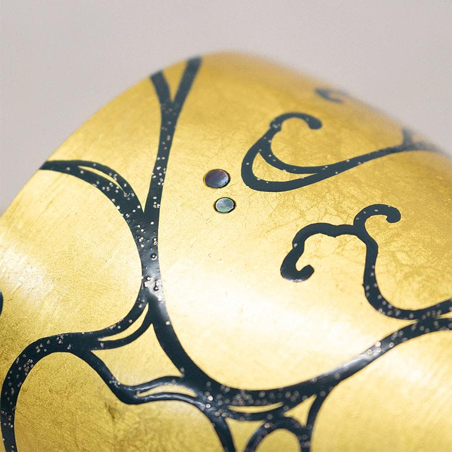 吉田華正 クリスタルガラス 光琳蒔絵 茶器 共箱 共布 栞 漆芸作家