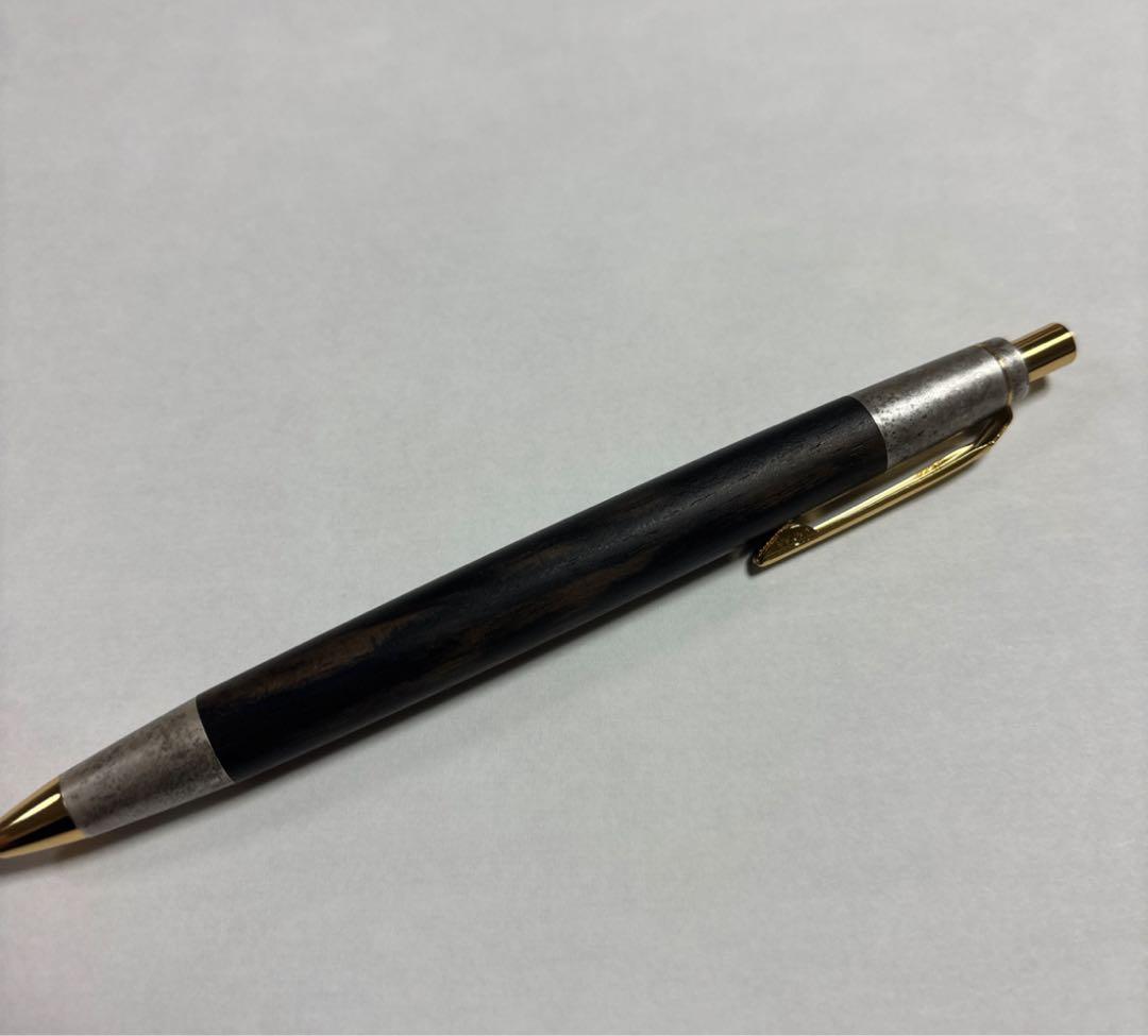 野原工芸　特上黒柿　斑紋金具　シャーペン　MP ①