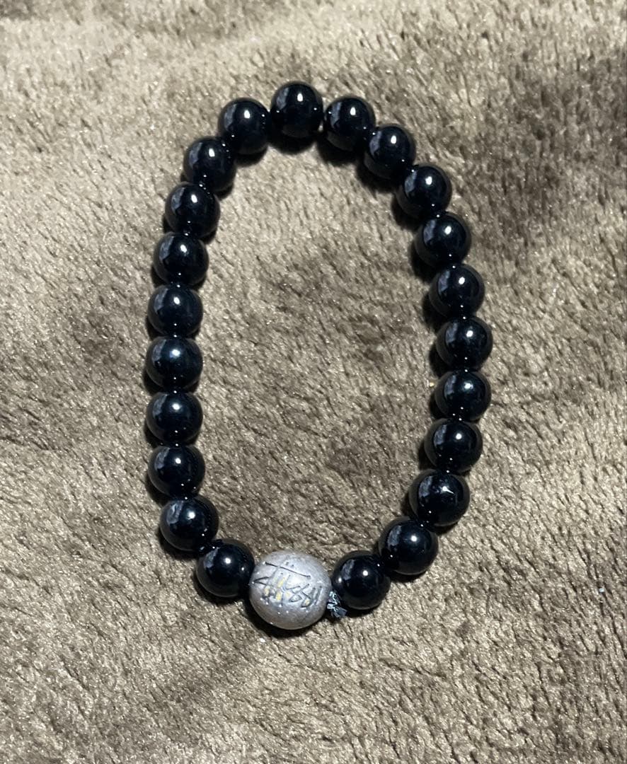 STUSSYxJAM  MADE ロゴ　ストーンシルバーブレスレット希少