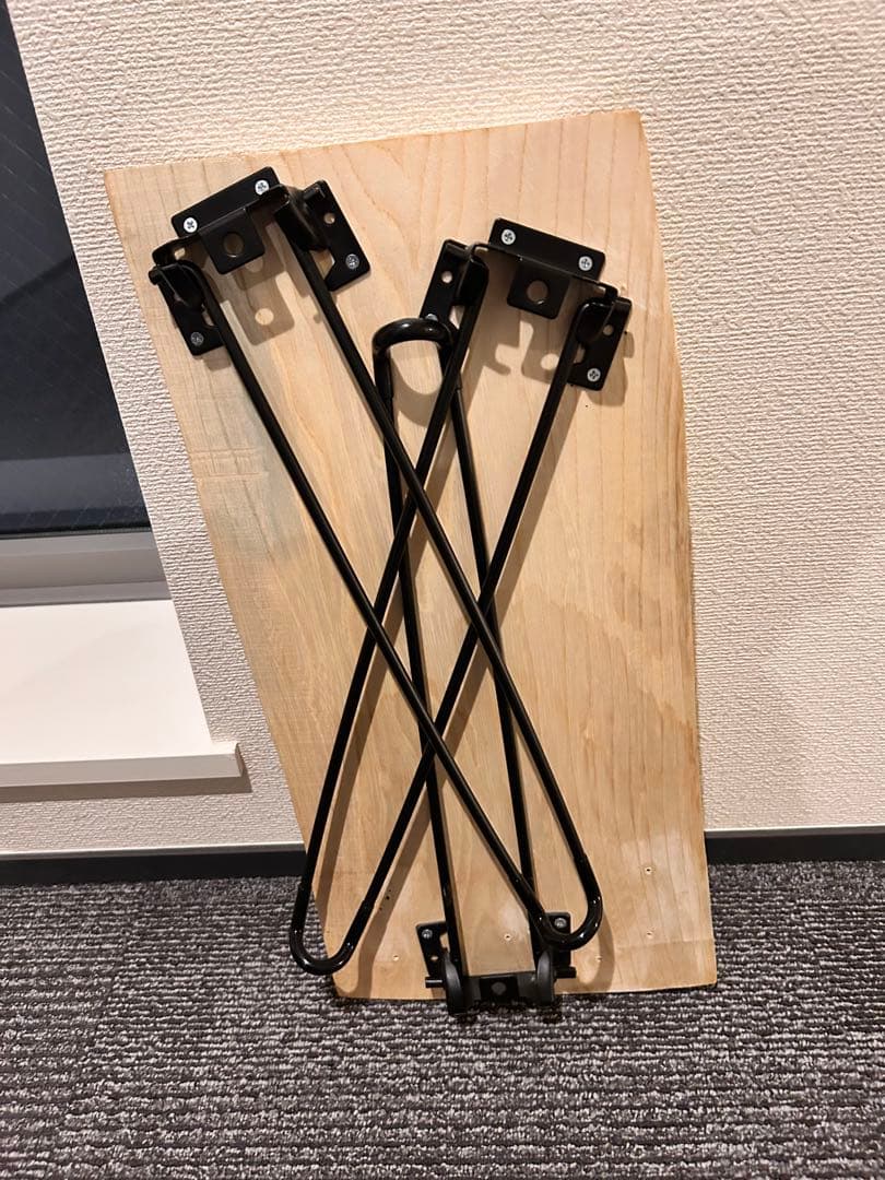 国産栓の木　折りたたみ机　一枚板　ハンドメイド