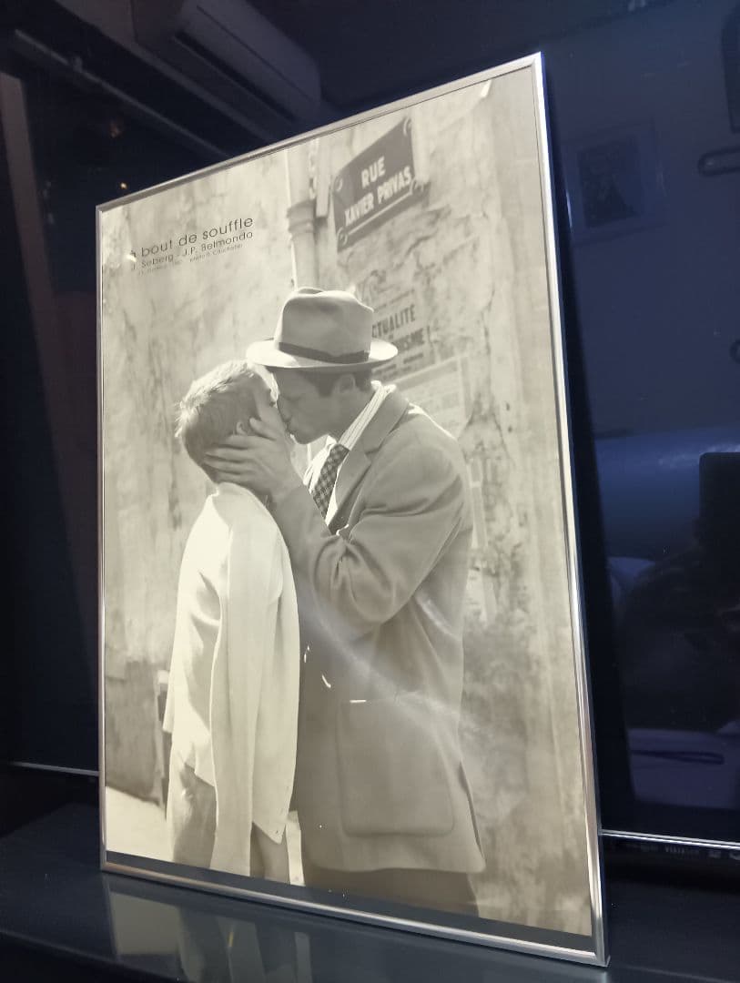 勝手にしやがれ　フランス映画　ゴダール　ビンテージ　ポスター　フレーム付属