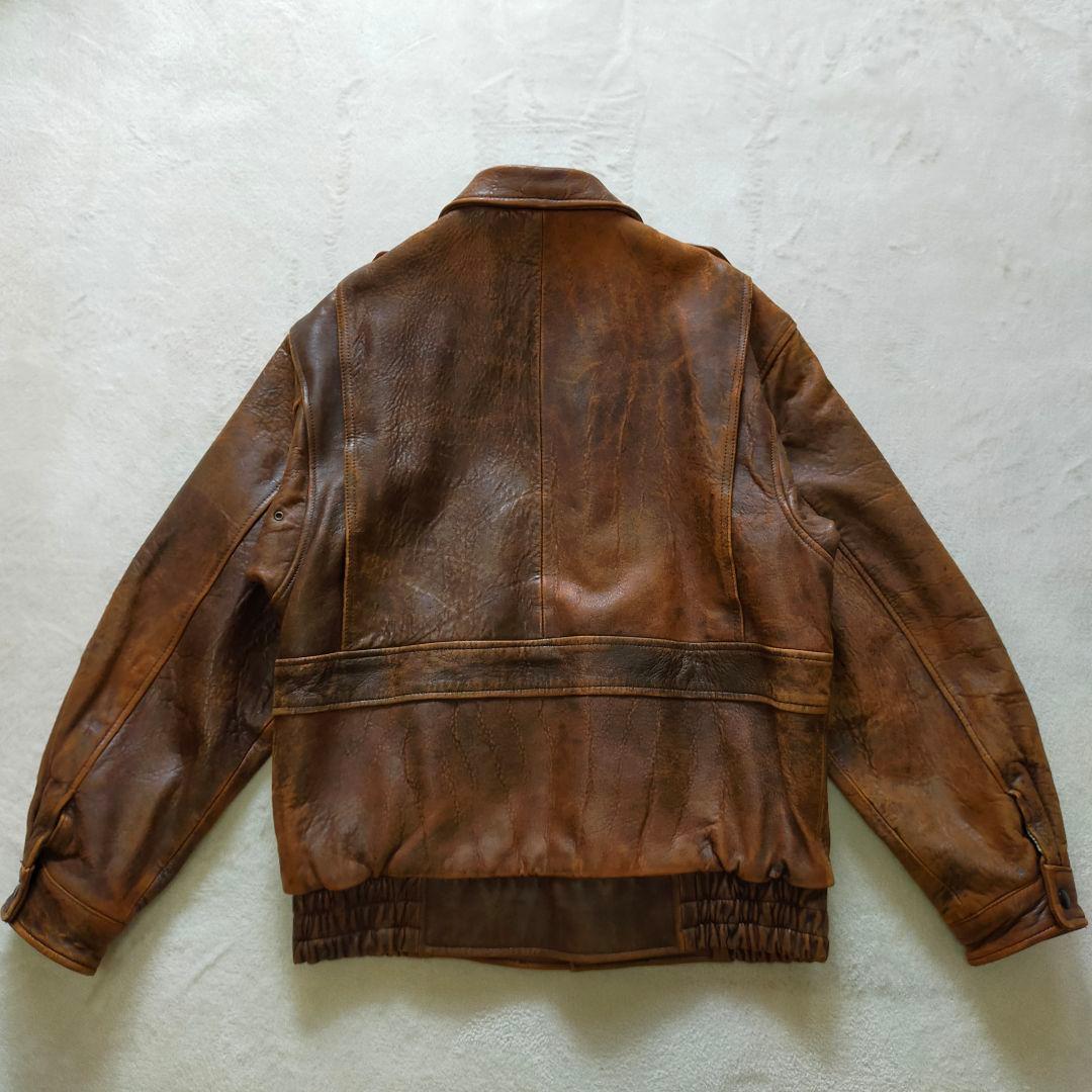 80S 90S　G-1タイプ　L　レザージャケット　フライトジャケット