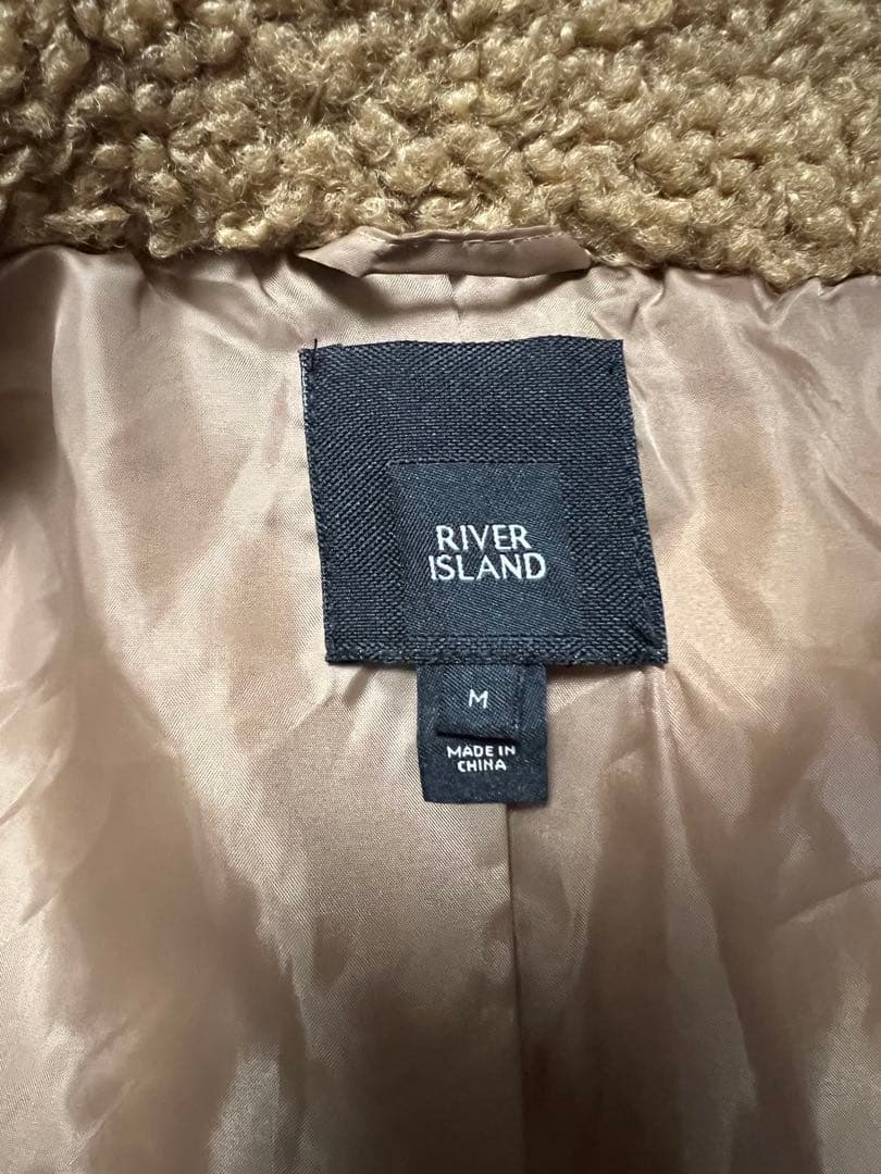 テディベア　ロングコート　キャメル