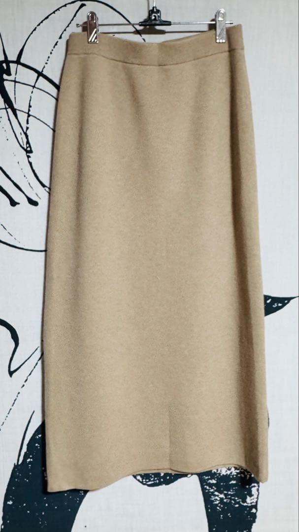 ebure エブール ソフトスムースニット スカート ベージュ