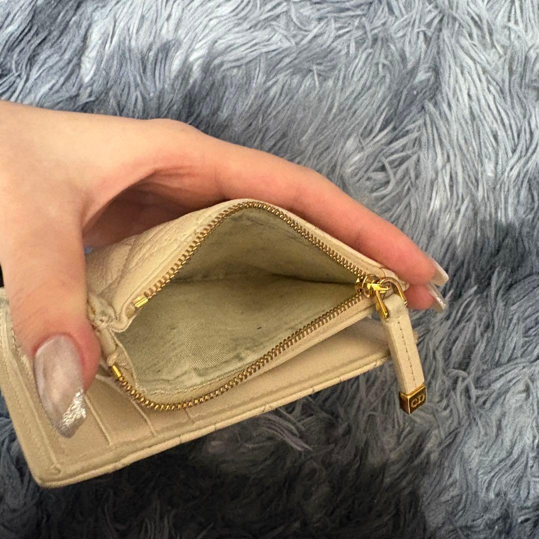 Dior Caro Dahlia ウォレット カナージュ カーフスキン