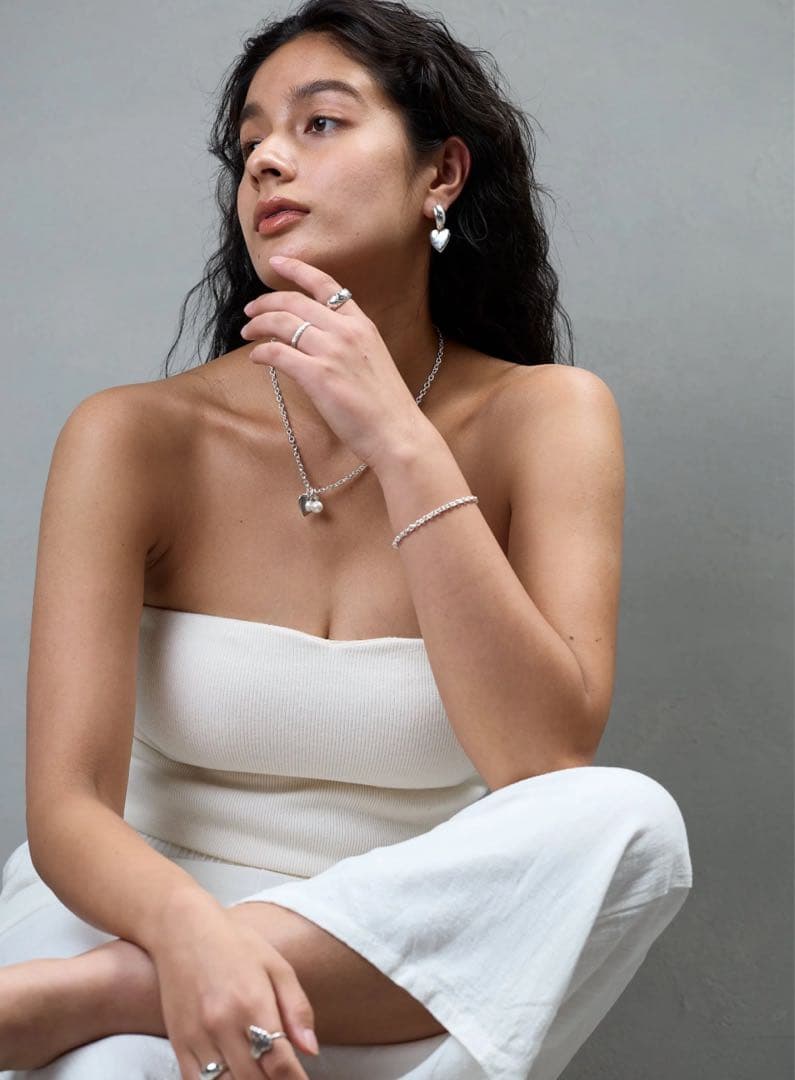 【てる】yoaa シルバーハートピアス