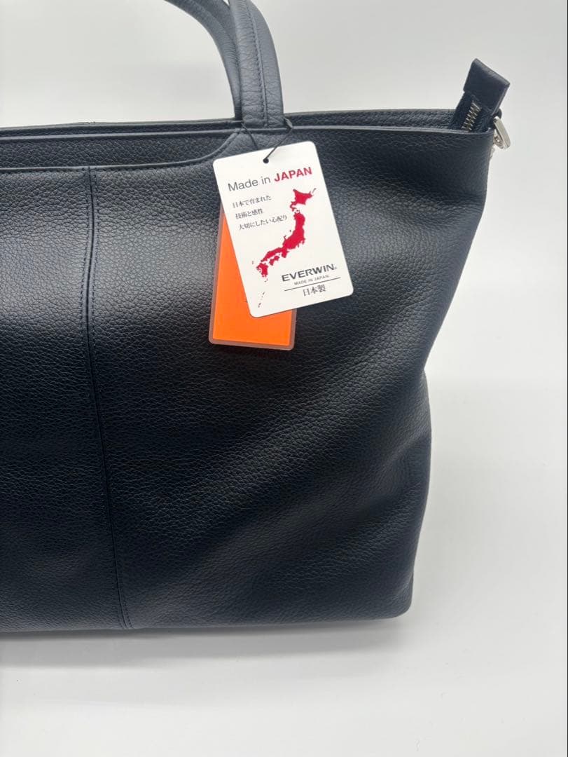 未使用 EVERWINエバウィン 2way ビジネスバッグ 牛革