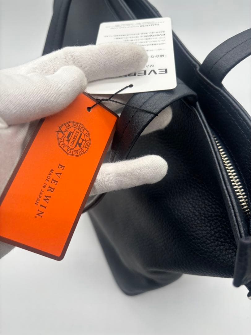 未使用 EVERWINエバウィン 2way ビジネスバッグ 牛革