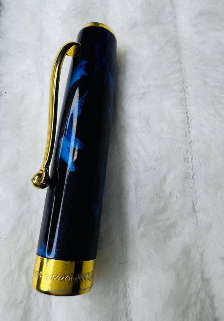 [美品] Montegrappa モンテグラッパ 万年筆 ダークブルー