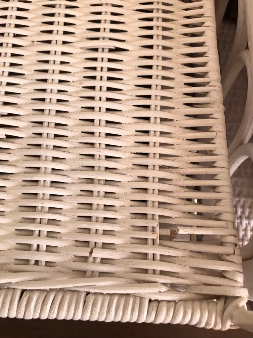 希少♦️ホワイ トラタン アイアン大容量6杯チェスト♦️ヴィンテージ♦️補償付　送料込