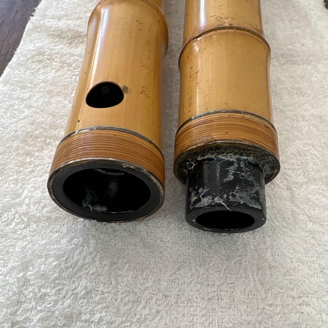 尺八　竹治　銀三線　竹製　琴古流　約42㎝