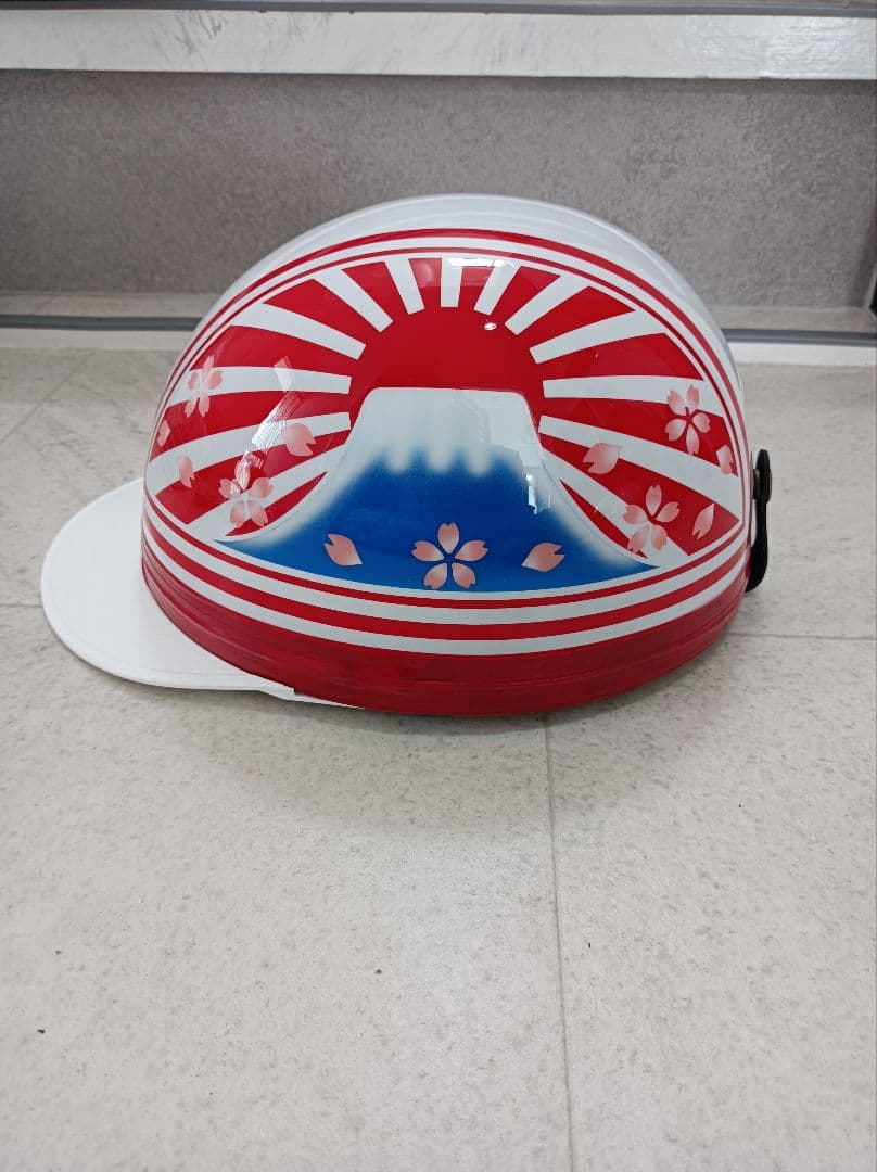 カスタムコルク半　白赤富士日章　富士青　桜花