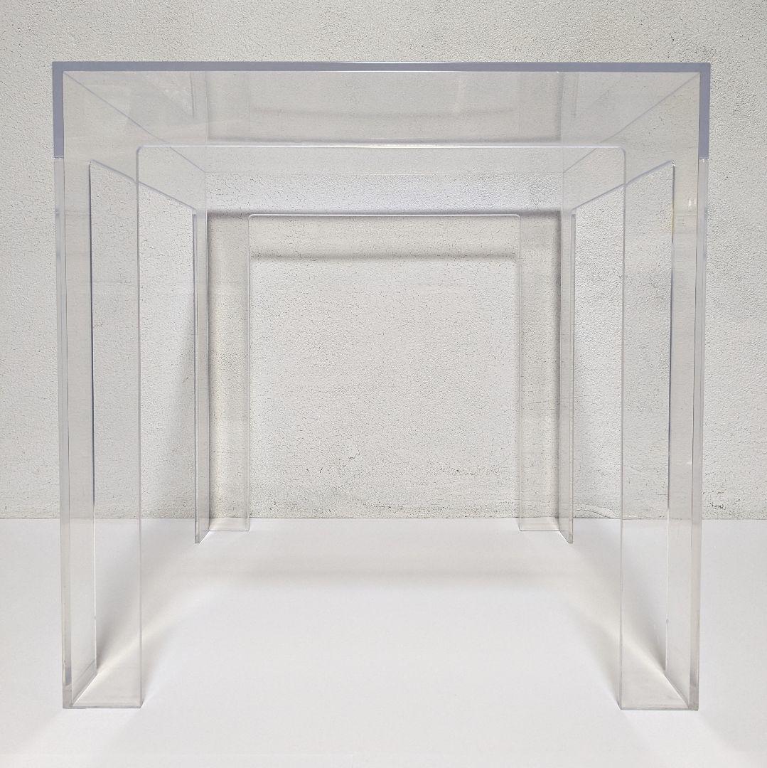 美品 Kartell JOLLY カルテル ジョリー クリスタル サイドテーブル