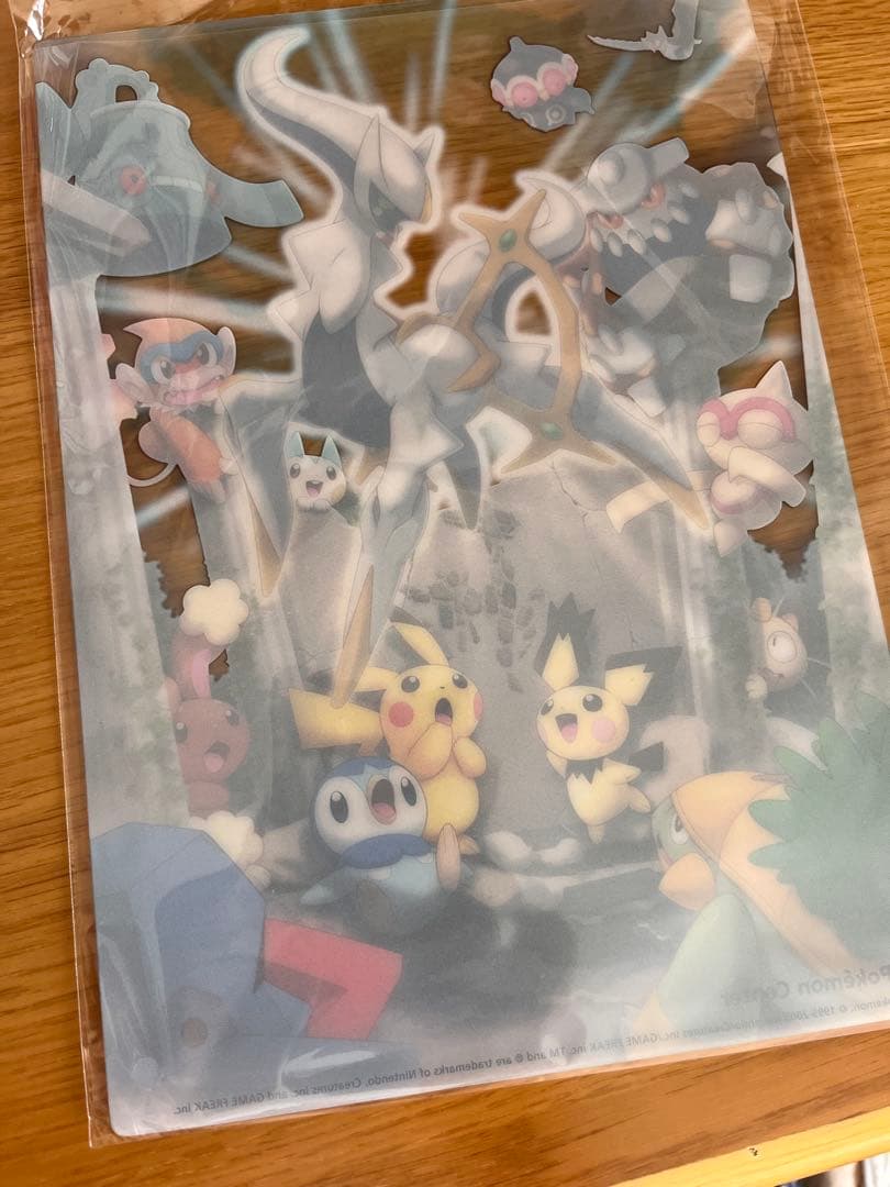 ポケモンセンター A4下敷き　アルセウス16枚、ヒノアラシ3枚