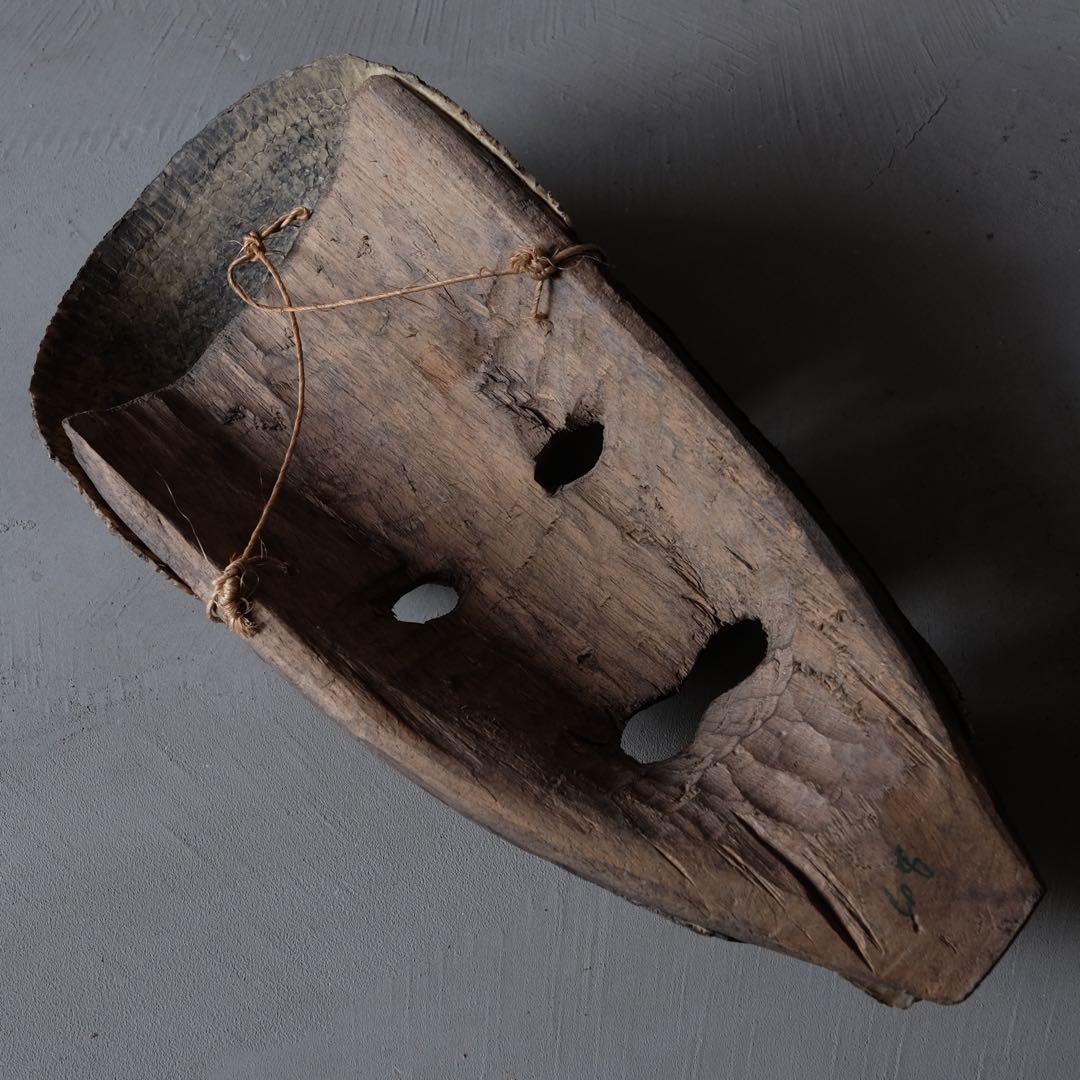 メキシコ 木彫りのマスク　木彫 彫刻 仮面 アート 芸美術 古道具 アンティーク