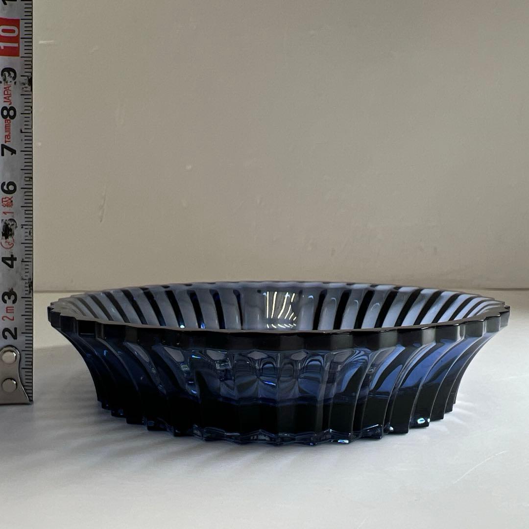 バカラ　ミルニュイ　ミッドナイトブループレート　幅13㎝　東Y7-0530⭐︎1F