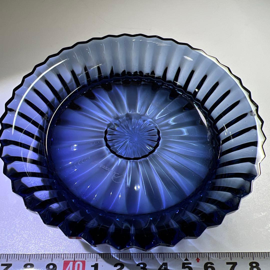 バカラ　ミルニュイ　ミッドナイトブループレート　幅13㎝　東Y7-0530⭐︎1F