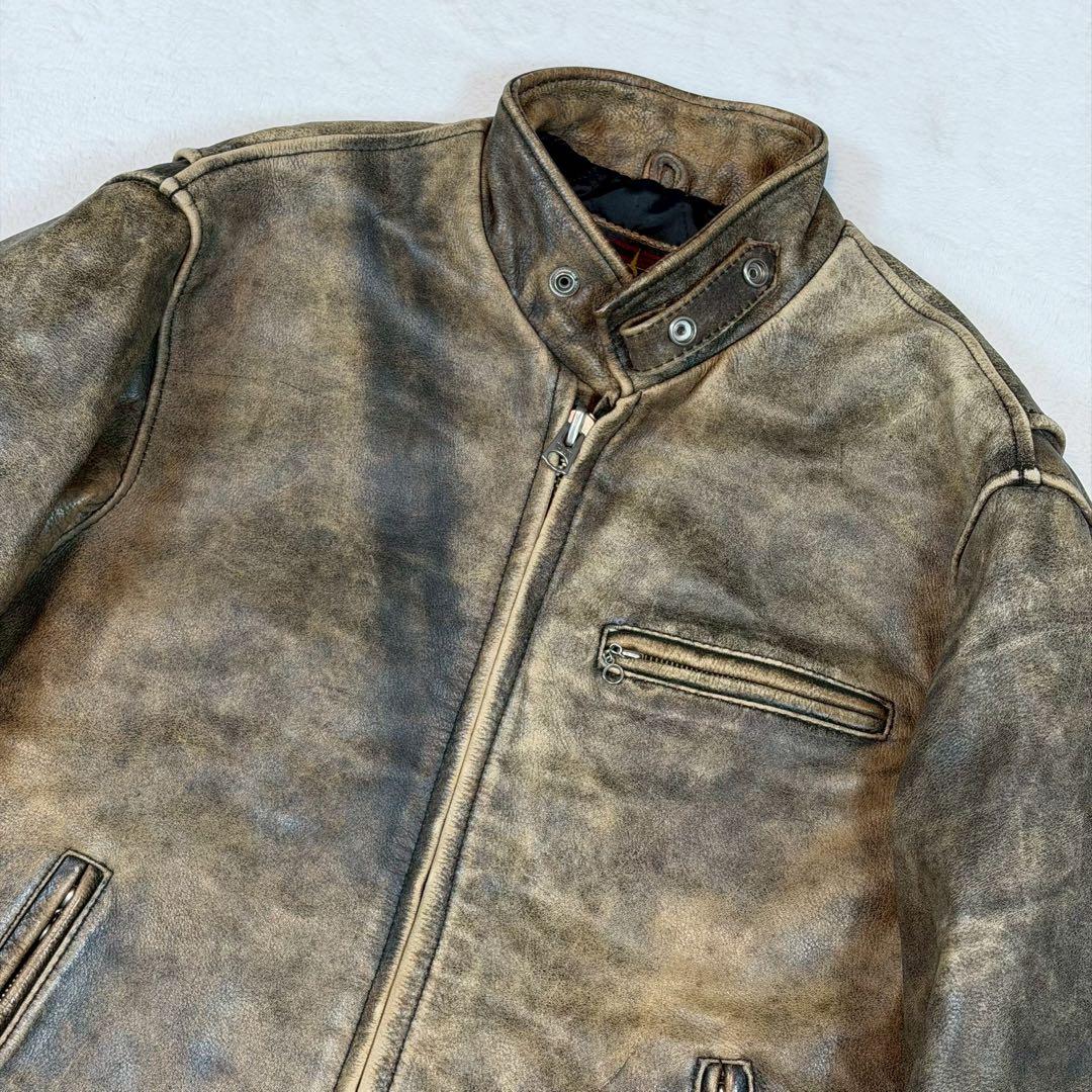SIZE40 B-McCOY'S ライダースジャケット ステアハイド Lサイズ