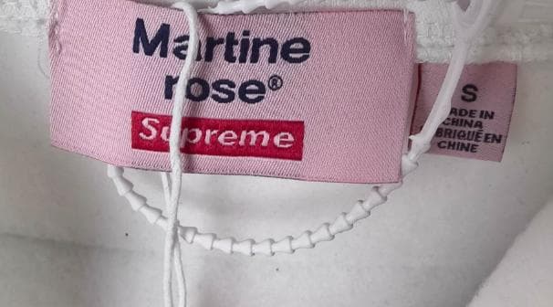 希少Martine Rose x Supreme ジップアップパーカー ホワイト