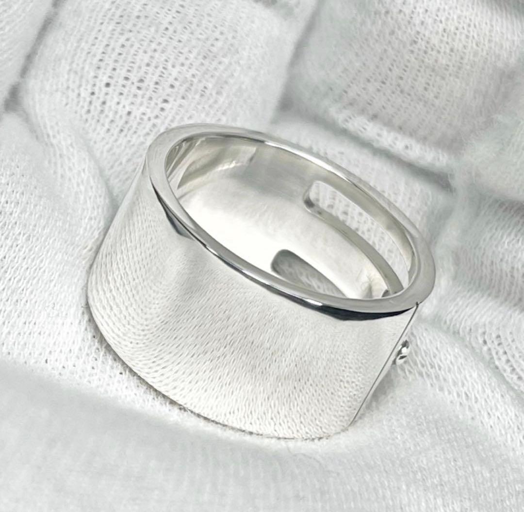 美品‼️GUCCI 指輪　ロゴワイドリング　20号