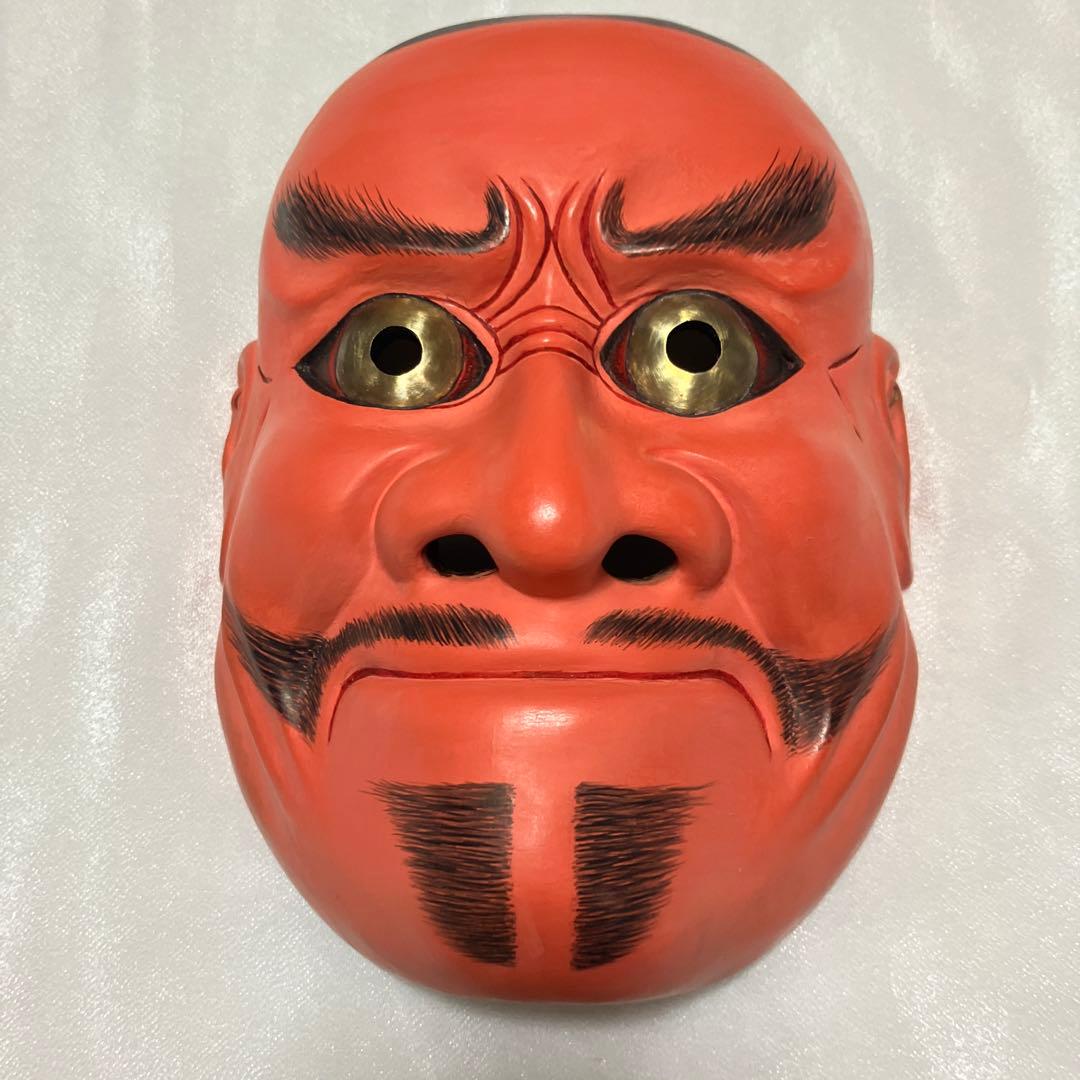 美品　能面　小癋見　こべしみ　木彫り　手彫り