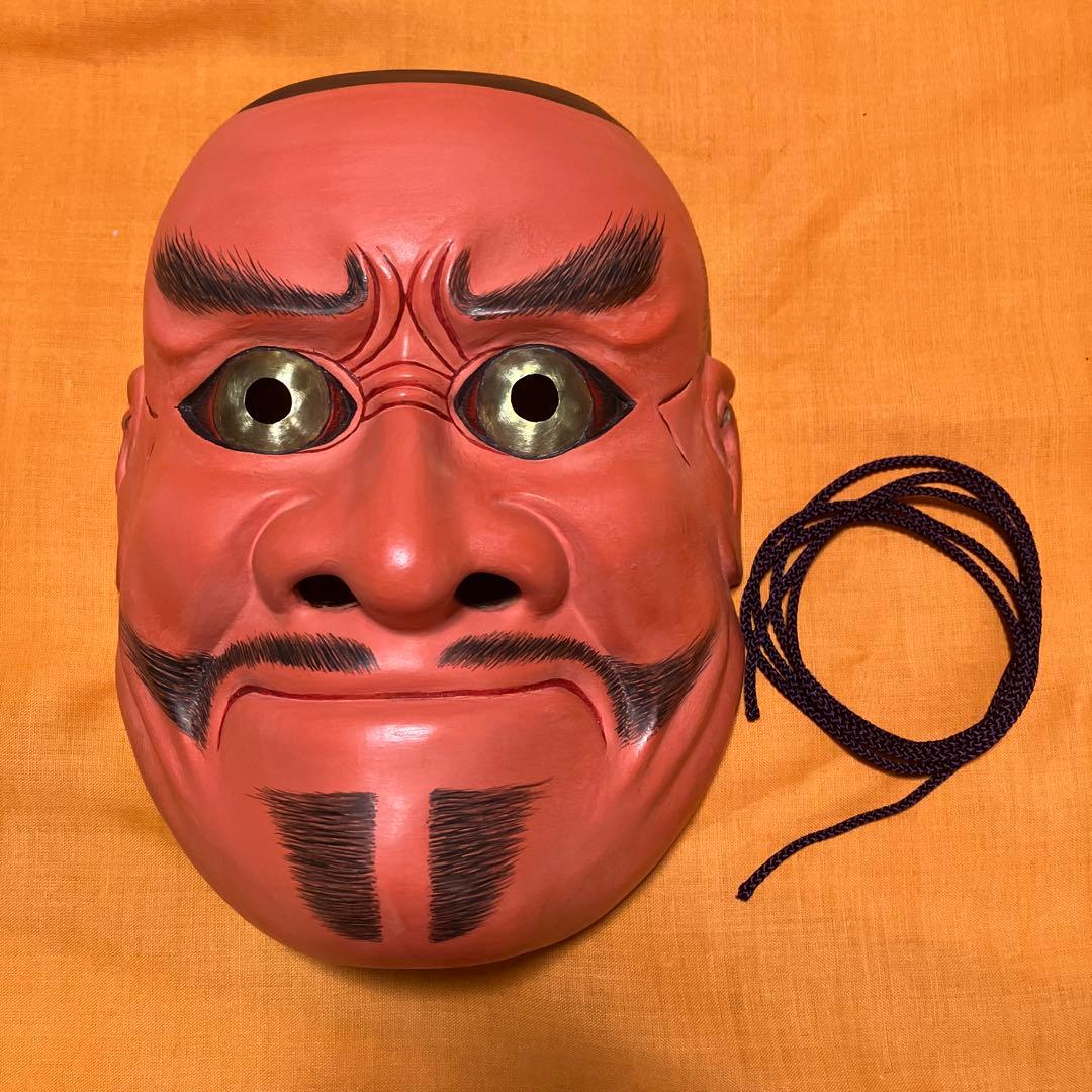 美品　能面　小癋見　こべしみ　木彫り　手彫り