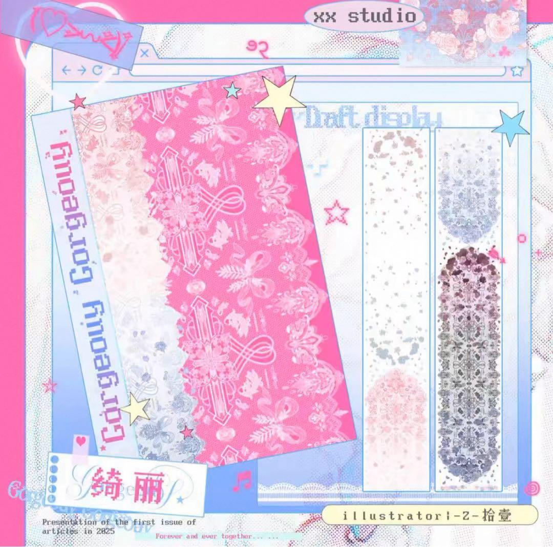 海外 PETテープ マスキングテープ 背景、装飾