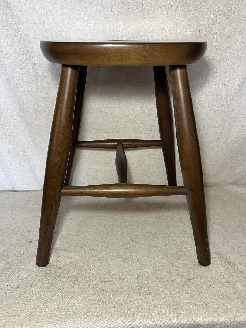 美品！【飛騨産業】 キツツキマーク 持ち手付きスツール高さ約42㎝