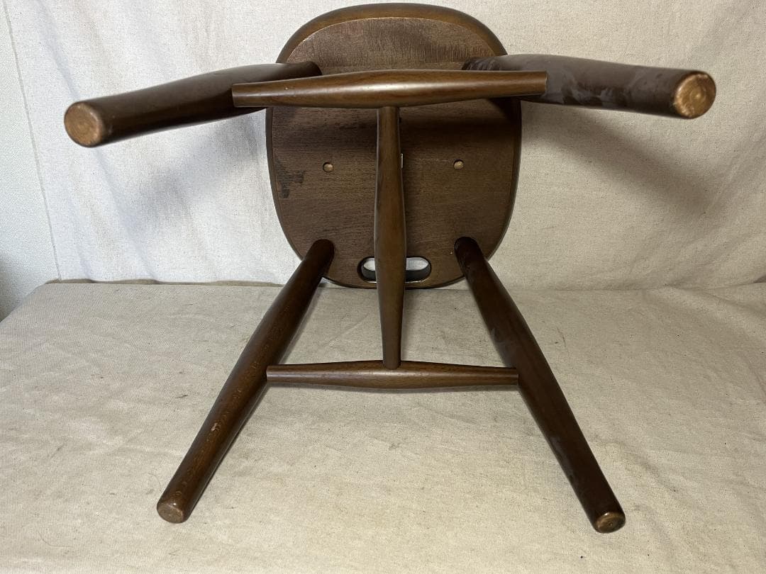 美品！【飛騨産業】 キツツキマーク 持ち手付きスツール高さ約42㎝