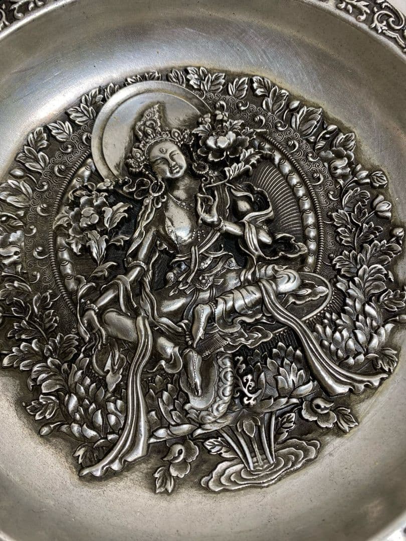 銅 細工 銅盤 観音盤 装飾品 工芸品 美術品 置物