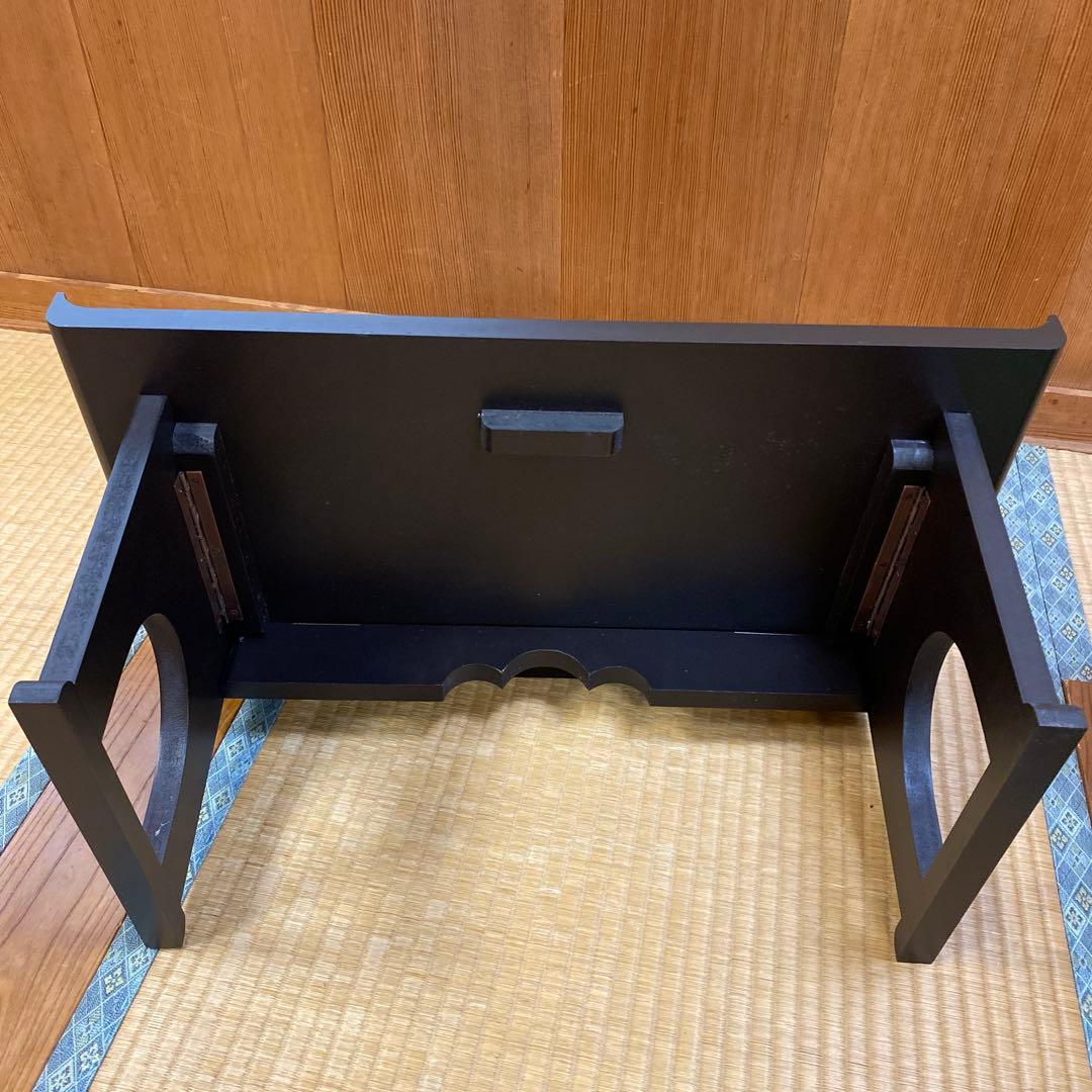 文机　鎌倉彫　花柄　折りたたみ　レトロモダン　昭和レトロ　花台　写経台　伝統工芸