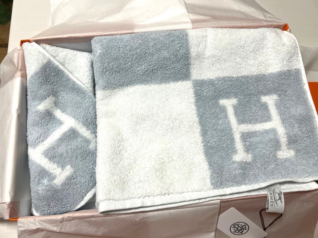 ギフト可！HERMESエルメス　新品未使用品　バスタオルセット　銀座店購入
