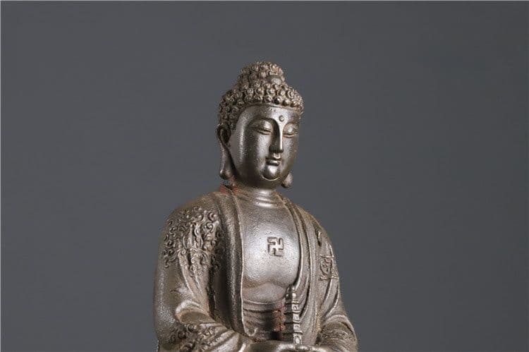 鉄像 鉄仏 釈迦牟尼端塔仏 大日如来仏像 工芸品 置物